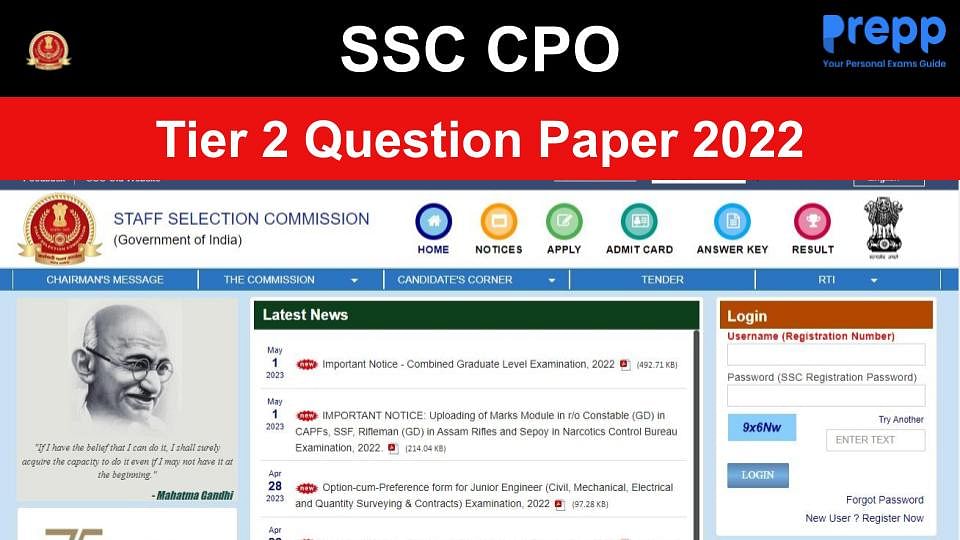 Ssc Cpo Tier 2 Question Paper 2022 With Answer Key Download Pdf May 02 2023 0207