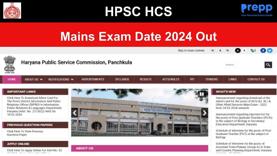 HPSC HCS 2024 Exam Date Out at hpsc.gov.in; Download PDF