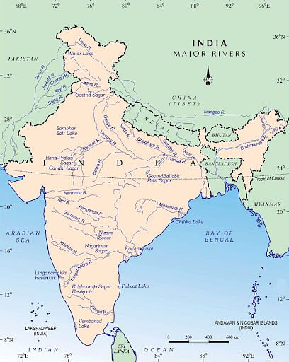 Indian Drainage Systems - Geography Notes